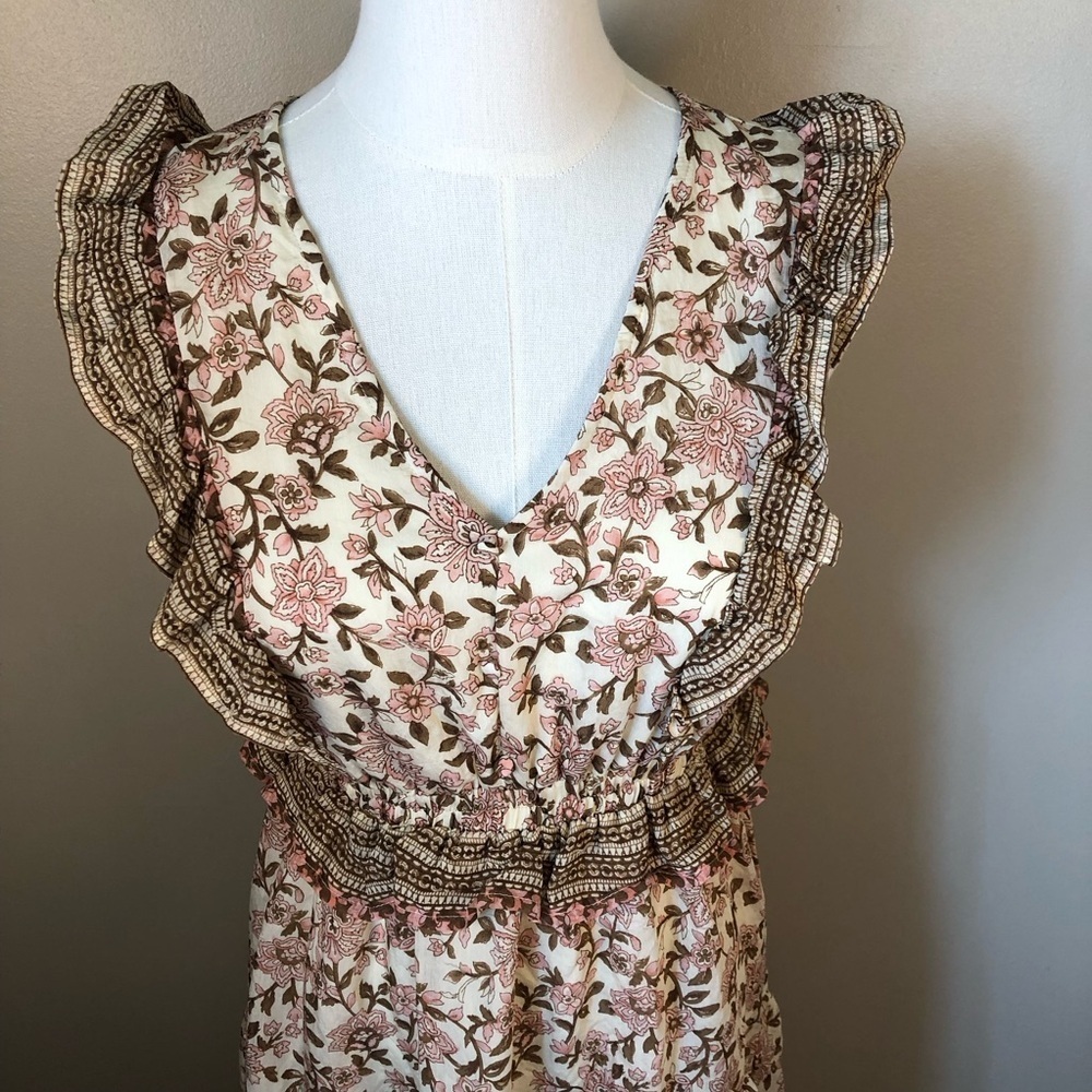 NWT By The River Floral Print V-neck Maxi Dress Size S - Picture 3 of 11